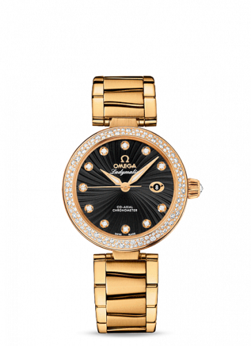 Watch Winder for watch Omega LadyMatic LadyMatic Co-Axial 34 Yellow Gold / Diamond / Black / Bracelet