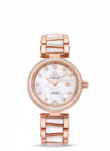 Watch Winder for watch Omega LadyMatic LadyMatic Co-Axial 34 Sedna Gold Baguette / MOP / MOP Bracelet