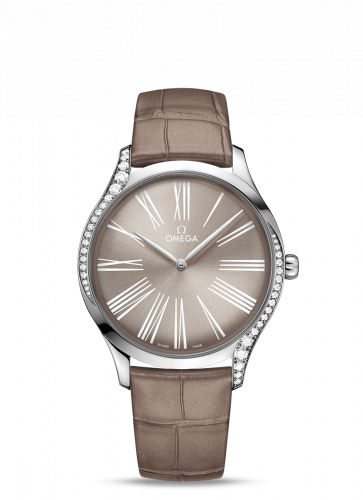 Watch Winder for watch Omega Trésor De Ville Trésor 39 Stainless Steel / Grey - Roman / Alligator