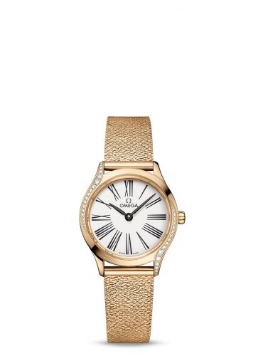 Watch Winder for watch Omega Trésor Mini Trésor Quartz 26 Moonshine Gold - Diamond / White / Mesh