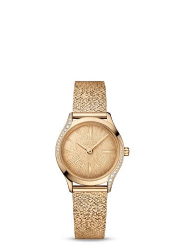 Watch Winder for watch Omega Trésor Mini Trésor Quartz 26 Moonshine Gold - Diamond / White / Mesh