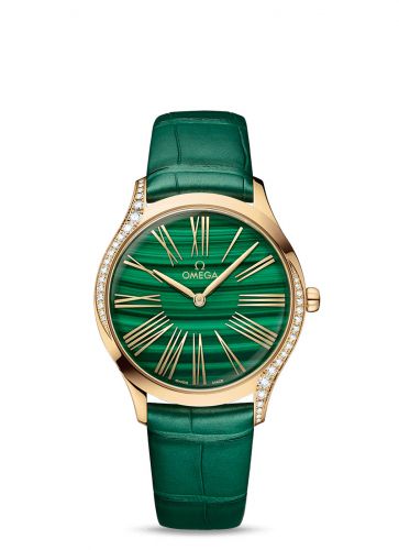 Watch Winder for watch Omega Trésor De Ville Trésor 36 Moonshine Gold / Malachite