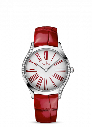 Watch Winder for watch Omega Trésor De Ville Trésor 36 Stainless Steel / White - Roman / Alligator