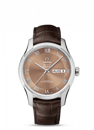 Watch Winder for watch Omega De Ville De Ville Hour Vision Master Chronometer Annual Calendar Stainless Steel / Brown