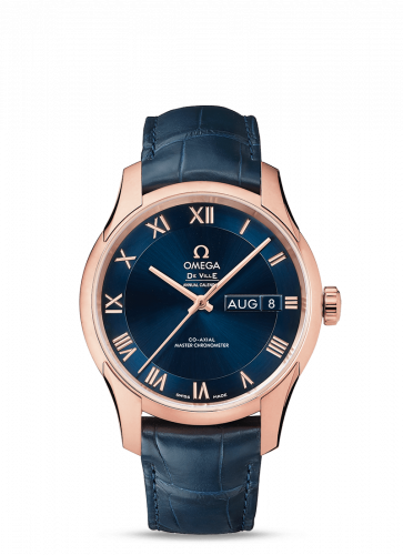 Watch Winder for watch Omega De Ville De Ville Hour Vision Master Chronometer Annual Calendar Sedna Gold / Blue