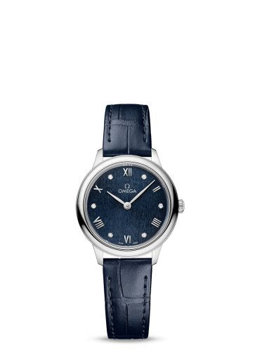 Watch Winder for watch Omega De Ville De Ville Quartz 27.5 Stainless Steel / Blue - Diamond