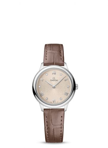 Watch Winder for watch Omega De Ville De Ville Quartz 27.5 Stainless Steel / Beige - Diamond