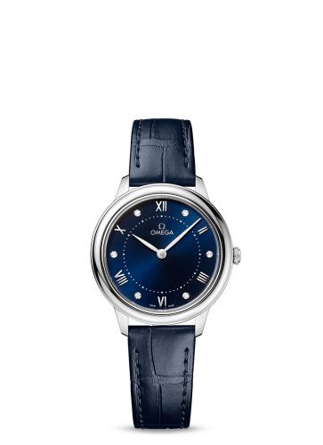 Watch Winder for watch Omega De Ville De Ville Quartz 30 Stainless Steel / Blue - Diamond