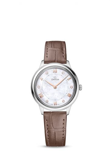 Watch Winder for watch Omega De Ville De Ville Quartz 30 Stainless Steel / MOP - Diamond