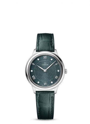 Watch Winder for watch Omega De Ville De Ville Quartz 30 Stainless Steel / Turqouise - Diamond