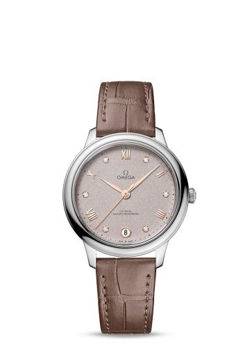 Watch Winder for watch Omega De Ville De Ville Master Chronometer 34 Stainless Steel / Rose - Grey - Diamond