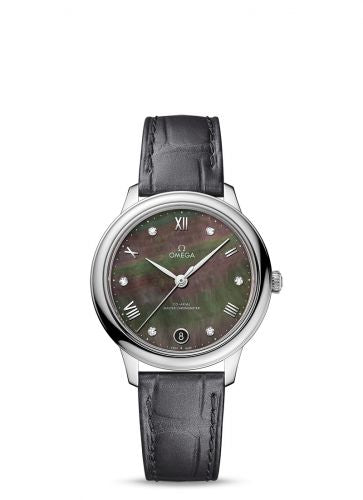 Watch Winder for watch Omega De Ville De Ville Master Chronometer 34 Stainless Steel / Brown MOP - Diamond