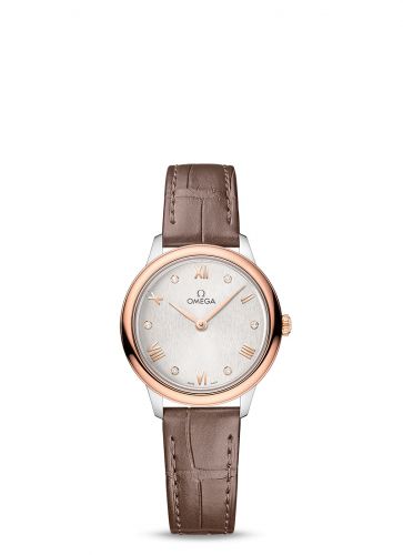 Watch Winder for watch Omega De Ville De Ville Quartz 27.5 Stainless Steel - Sedna Gold / Silver - Diamond