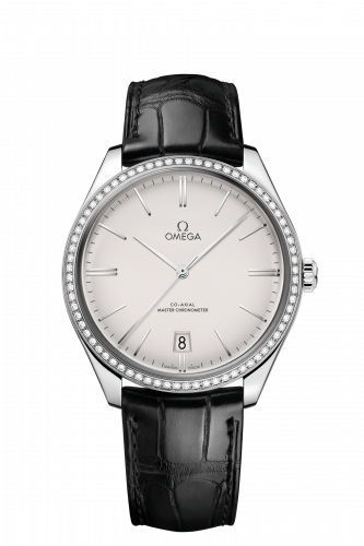 Watch Winder for watch Omega Trésor De Ville Trésor Master Chronometer Stainless Steel / Diamond / Silver