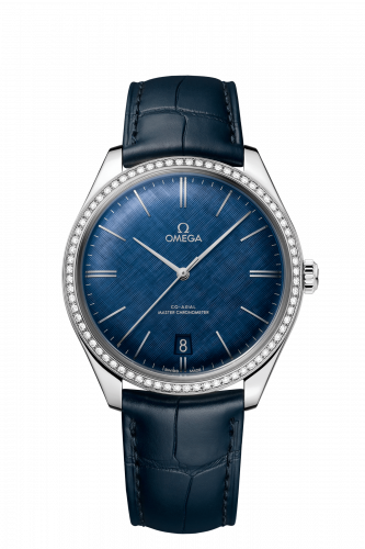 Watch Winder for watch Omega Trésor De Ville Trésor Master Chronometer Stainless Steel / Diamond / Blue