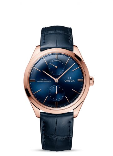 Watch Winder for watch Omega Trésor De Ville Trésor Master Chronometer Power Reserve Sedna Gold / Blue