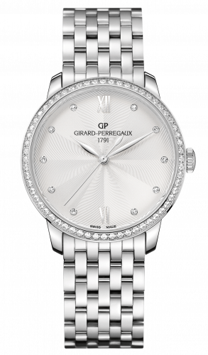 Remontoir à montres pour montre Girard-Perregaux 1966 1966 36mm Stainless Steel / Diamond / Argent / Bracelet