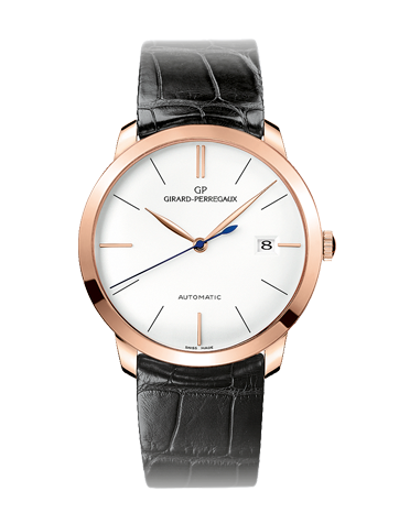 Remontoir à montres pour montre Girard-Perregaux 1966 1966 38 Rose Or / Argent / Alligator