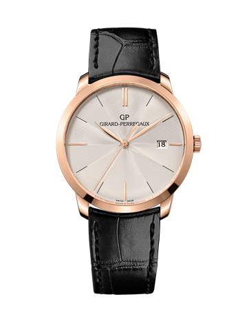 Remontoir à montres pour montre Girard-Perregaux 1966 1966 38 Rose Or / Argent / Alligator