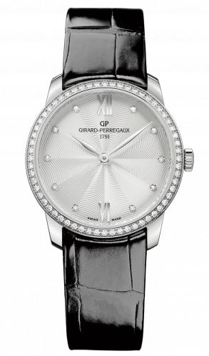 Remontoir à montres pour montre Girard-Perregaux 1966 1966 30mm Stainless Steel / Diamond / Argent / Alligator
