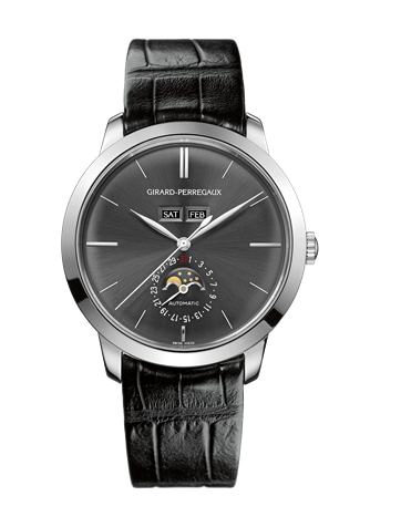 Remontoir à montres pour montre Girard-Perregaux 1966 1966 Full Calendar Or Blanc Gris