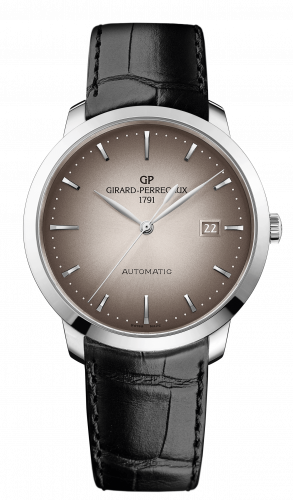 Remontoir à montres pour montre Girard-Perregaux 1966 1966 40 Stainless Steel Noire Alligator Strap