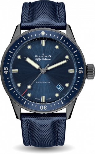 Uhrenbeweger für Uhr Blancpain Fifty Fathoms Fifty Fathoms Bathyscaphe Ceramic / Blue / Canvas