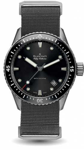 Uhrenbeweger für Uhr Blancpain Fifty Fathoms Fifty Fathoms Bathyscaphe Titanium / Black / Grey Nato