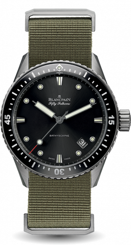 Uhrenbeweger für Uhr Blancpain Fifty Fathoms Fifty Fathoms Bathyscaphe Titanium / Black / Sand Nato