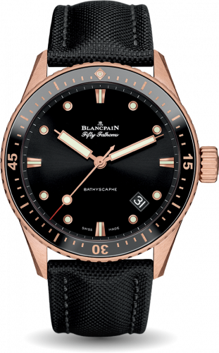 Uhrenbeweger für Uhr Blancpain Fifty Fathoms Fifty Fathoms Bathyscaphe Sedna Gold / Black / Black Canvas