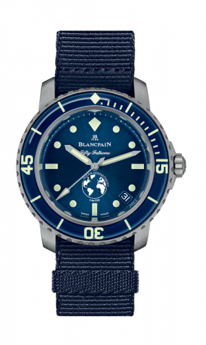 Watch Winder for watch Blancpain Fifty Fathoms Fifty Fathoms Ocean Commitment III Blue / Blue / Blue NATO