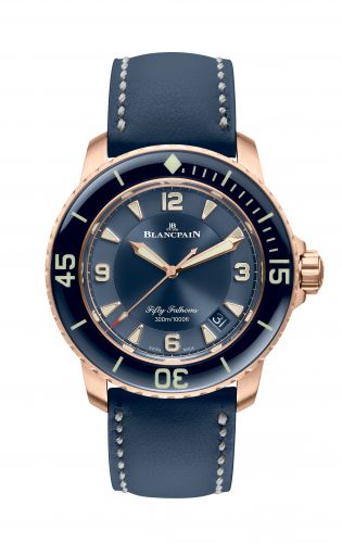 Watch Winder for watch Blancpain Fifty Fathoms Fifty Fathoms Automatique Red Gold / Blue / Calf