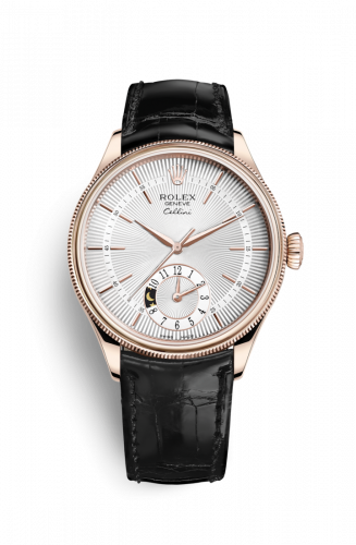 Remontoir à montres pour montre Rolex Cellini Cellini Dual Time Everose / Argent / Alligator Noire