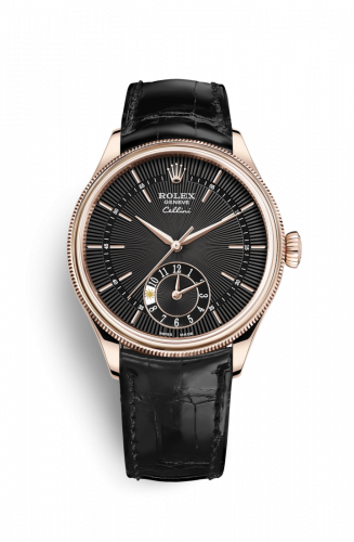 Remontoir à montres pour montre Rolex Cellini Cellini Dual Time Everose / Noire / Alligator Noire