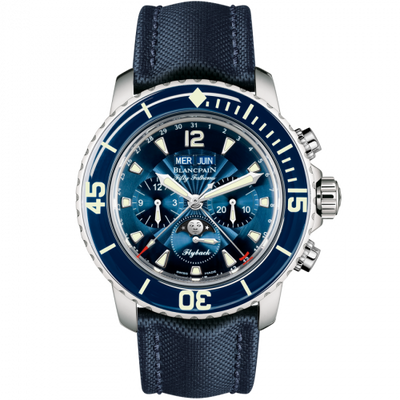 Uhrenbeweger für Uhr Blancpain Fifty Fathoms Fifty Fathoms Chronographe Flyback Quantieme Complet Stainless Steel / Blue / Blue Canvas