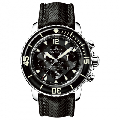 Watch Winder for watch Blancpain Fifty Fathoms Fifty Fathoms Chronographe Flyback Stainless / Black / Black Canvas