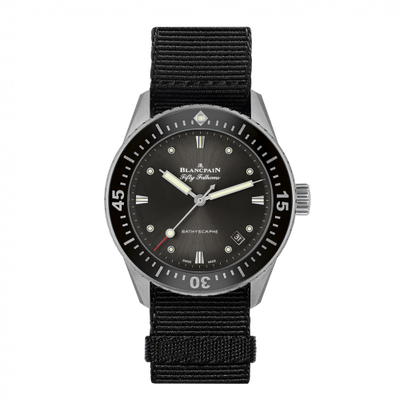 Uhrenbeweger für Uhr Blancpain Fifty Fathoms Fifty Fathoms Bathyscaphe Stainless Steel / Grey / Black Nato
