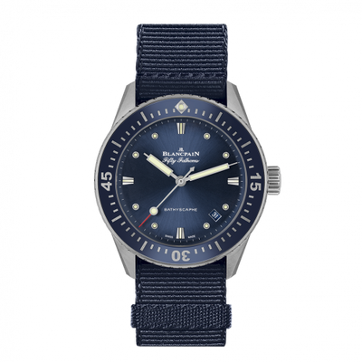 Uhrenbeweger für Uhr Blancpain Fifty Fathoms Fifty Fathoms Bathyscaphe Stainless Steel / Blue / Blue Nato