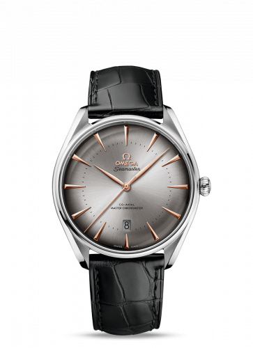 Watch Winder for watch Omega Seamaster Seamaster Master Co-Axial 39.5 Swiss Edition Stainless Steel / Silver / Alligator