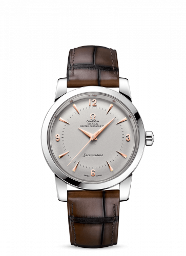 Watch Winder for watch Omega Museum Collection Seamaster 1948 Central Seconds Platinum / Silver / Alligator