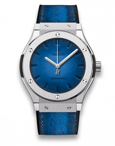 Remontoir à montres pour montre Hublot Classic Fusion Classic Fusion 45 Berluti Scritto Titanium / Bleu