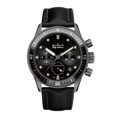 Watch Winder for watch Blancpain Fifty Fathoms Fifty Fathoms Bathyscaphe Flyback Chronograph Black Ceramic / Black / Black Canvas