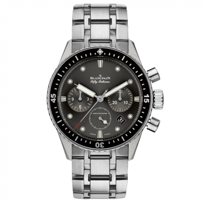 Watch Winder for watch Blancpain Fifty Fathoms Fifty Fathoms Bathyscaphe Flyback Chronograph Stainless Steel / Grey / Bracelet