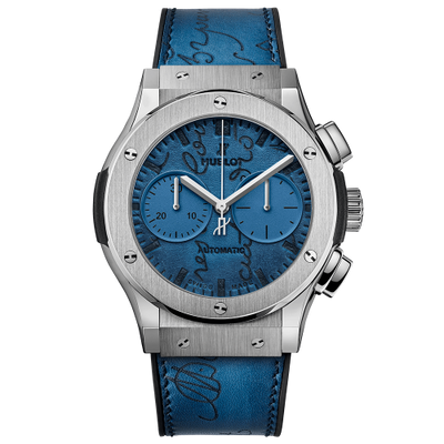 Remontoir à montres pour montre Hublot Classic Fusion Classic Fusion 45 Chronograph Berluti Scritto Ocean Bleu