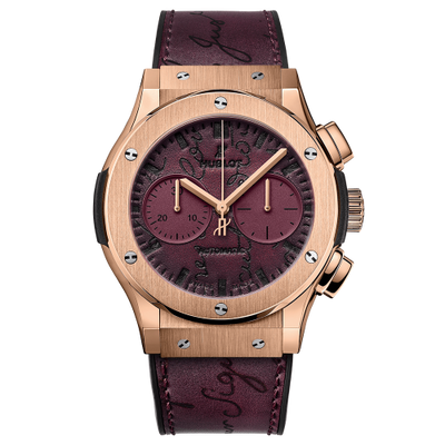 Remontoir à montres pour montre Hublot Classic Fusion Classic Fusion 45 Chronograph Berluti Scritto Bordeaux