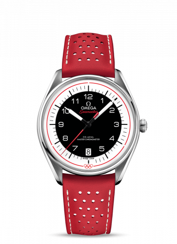 Watch Winder for watch Omega Seamaster Seamaster Master Co-Axial 39.5 Olympic Timekeeper Stainless Steel / Black / Red