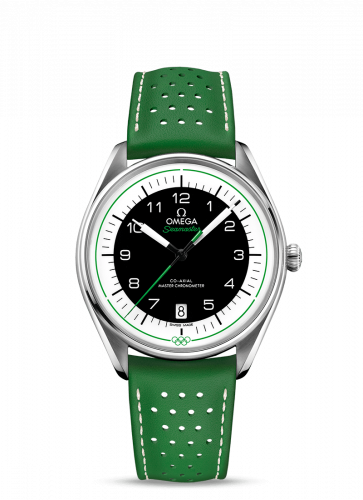 Watch Winder for watch Omega Seamaster Seamaster Master Co-Axial 39.5 Olympic Timekeeper Stainless Steel / Black / Green