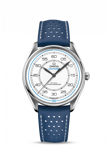 Watch Winder for watch Omega Seamaster Seamaster Master Co-Axial 39.5 Olympic Timekeeper Stainless Steel / White / Blue