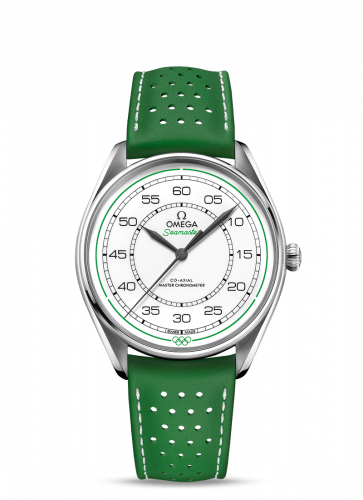 Watch Winder for watch Omega Seamaster Seamaster Master Co-Axial 39.5 Olympic Timekeeper Stainless Steel / White / Green