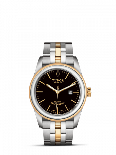 Remontoir à montres pour montre Tudor Glamour Glamour Date 31 Stainless Steel / Yellow Or / Noire / Bracelet